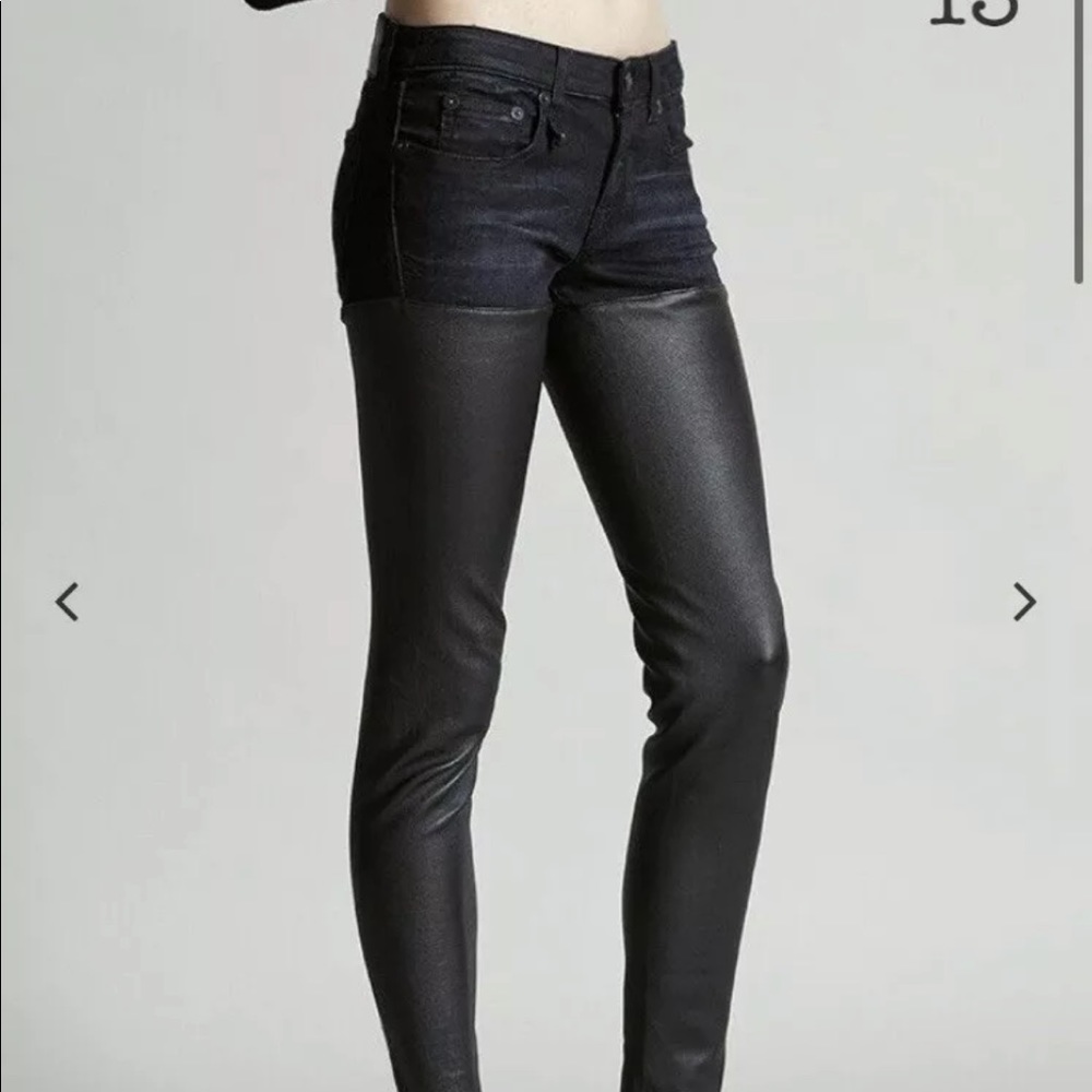 R13 Black Leather Chaps JEANS SIZE 24 $845. - Picture 4 of 12